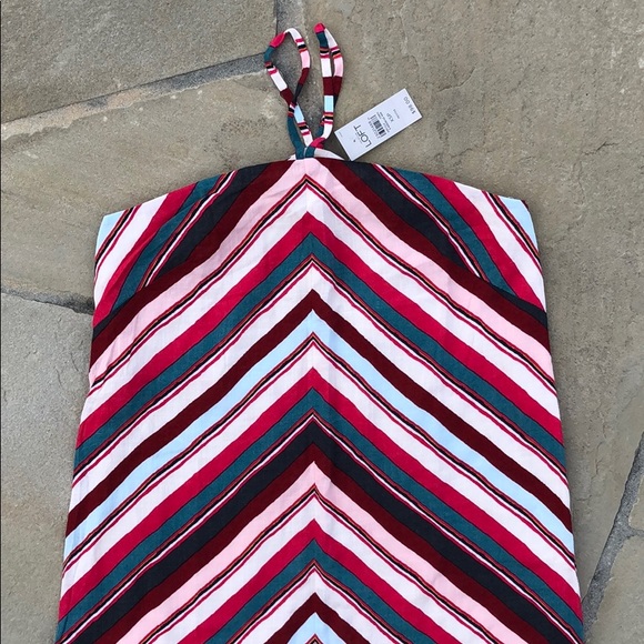 LOFT Chevron Halter Linen-blend Maxi-Dress - Picture 4 of 7